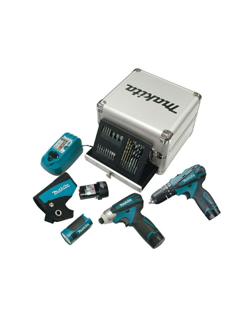 MAKITA KIT Avvitatori + Accessori + Lampada