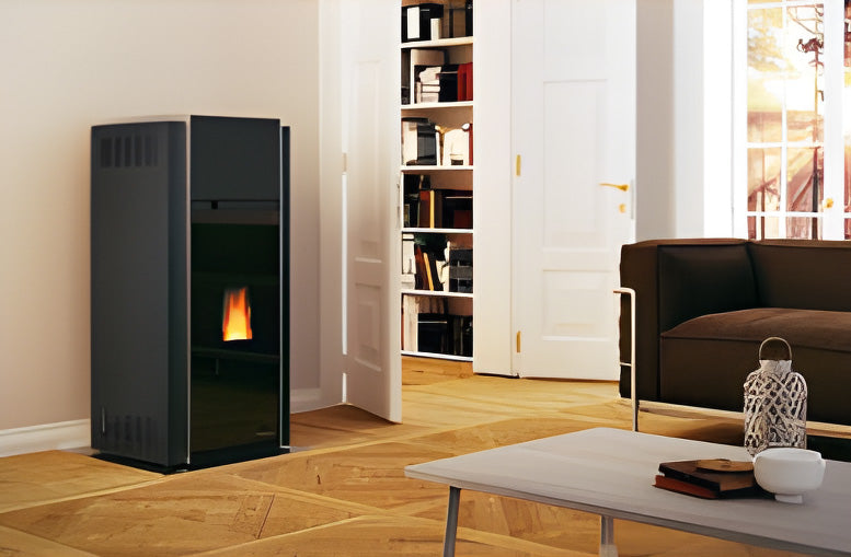 Stufa a pellet ventilata e canalizzabile ALLEGRO V2 PRO3 nera 12 Kw
