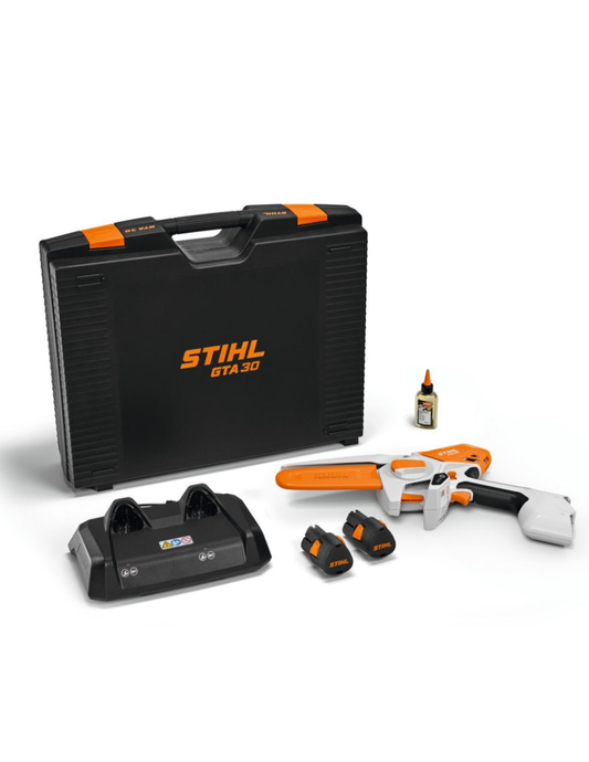 STIHL Potatore GTA 30 + con 2 Batteria AS2 + Caricatore AL 5-2