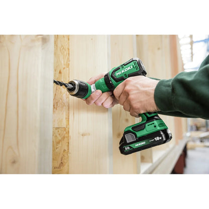 HIKOKI Trapano avvitatore a batteria DS18DDQWRZ +2 Batterie + Accessori