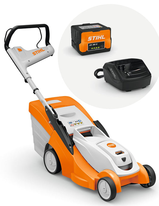 STIHL tosaerba RMA 239 C + batteria AK 30 + caricatore AL 101