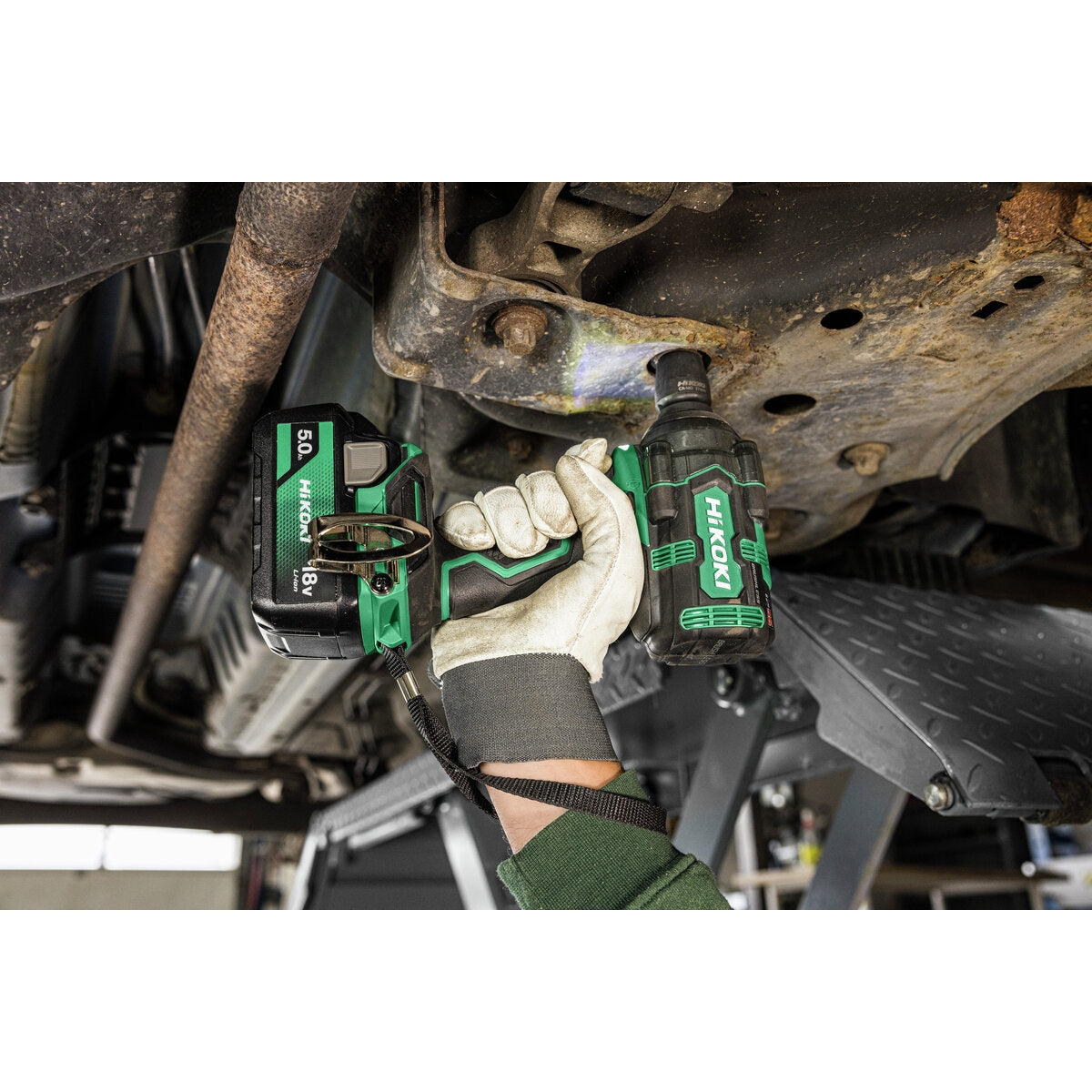 HIKOKI Avvitatore ad impulsi a batteria WR18DHWPZ +2 Batterie 18V 5Ah + Caricabatterie